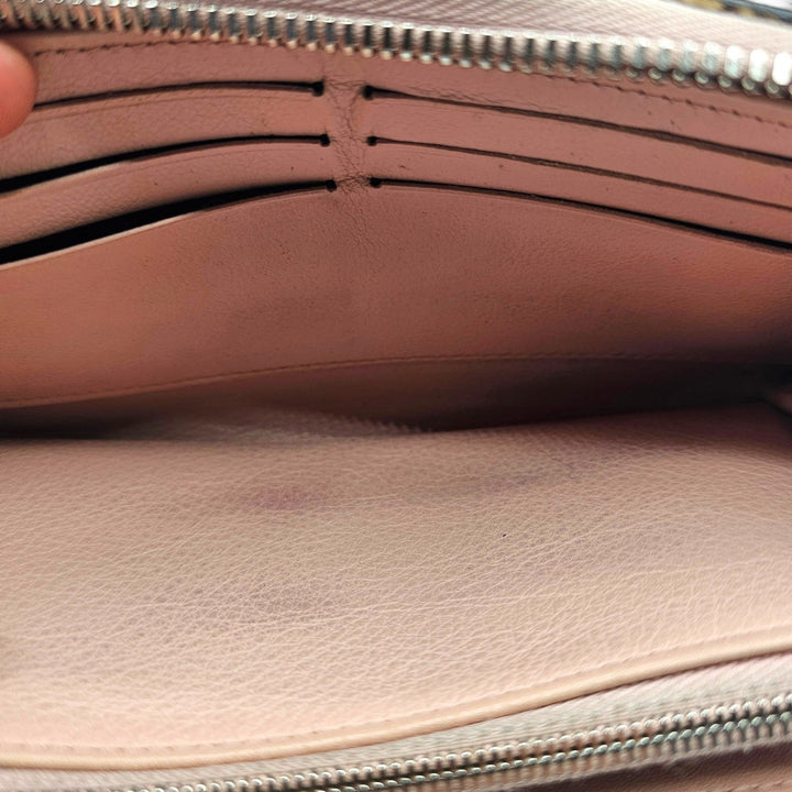 Louis Vuitton Mahina Zippy Wallet Perforated Leather Long Continental Pink