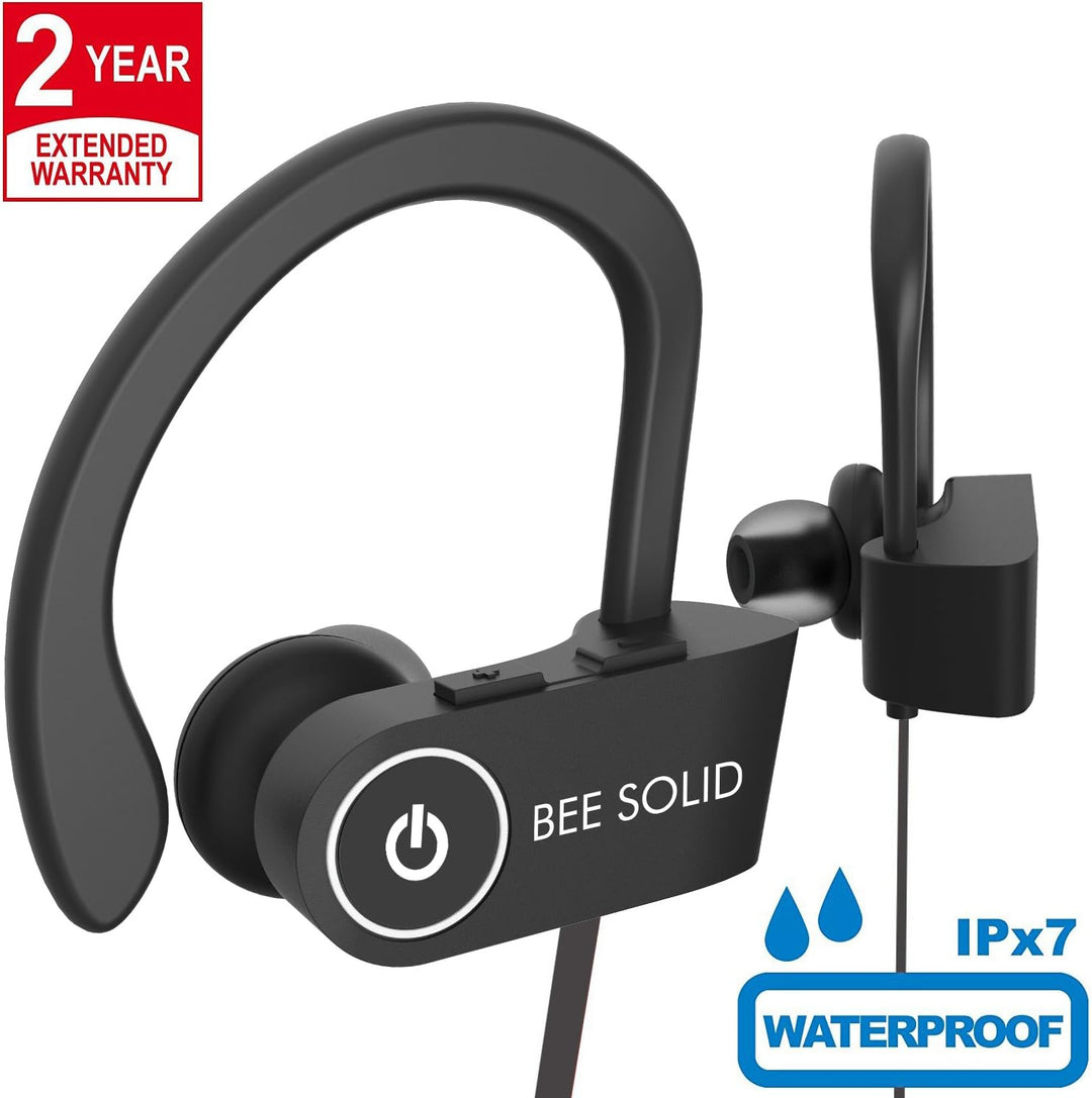 Bee Solid Bluetooth HD Wireless Sports Earphones w/Mic