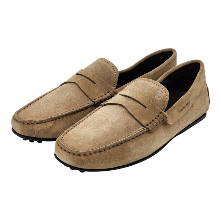 Tod's Mocassino City Gommino Penny Suede Loafers Brown UK 7.5 US 9