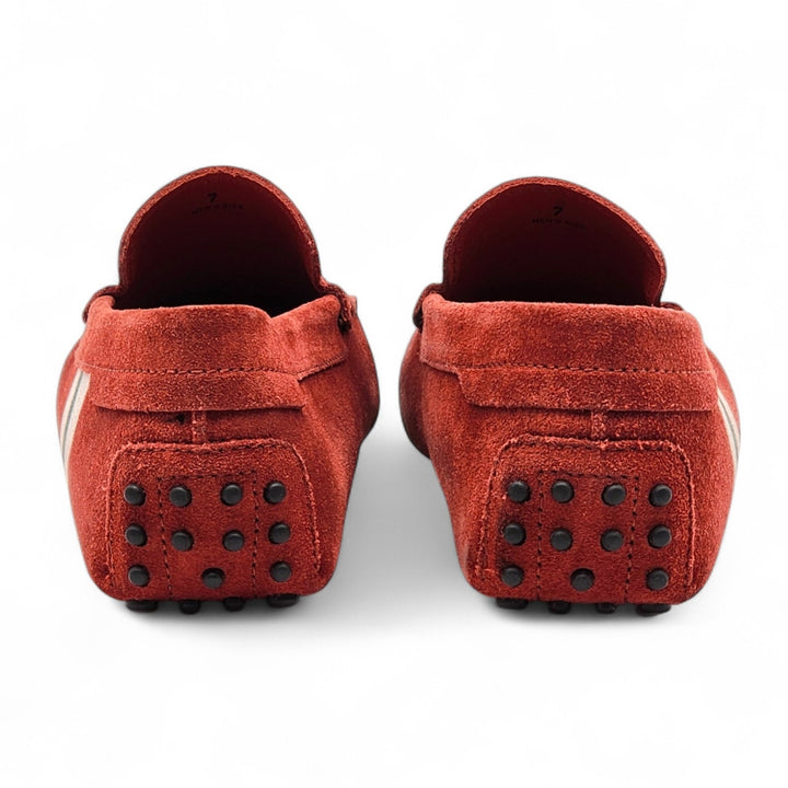 Tod’s for Ferrari Gommino Driving Suede Loafers Red UK 7 US 8.5