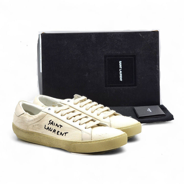 Saint Laurent Andy Court Classic SL/06 Sneakers White EU 40 US 7M 10W - New $785