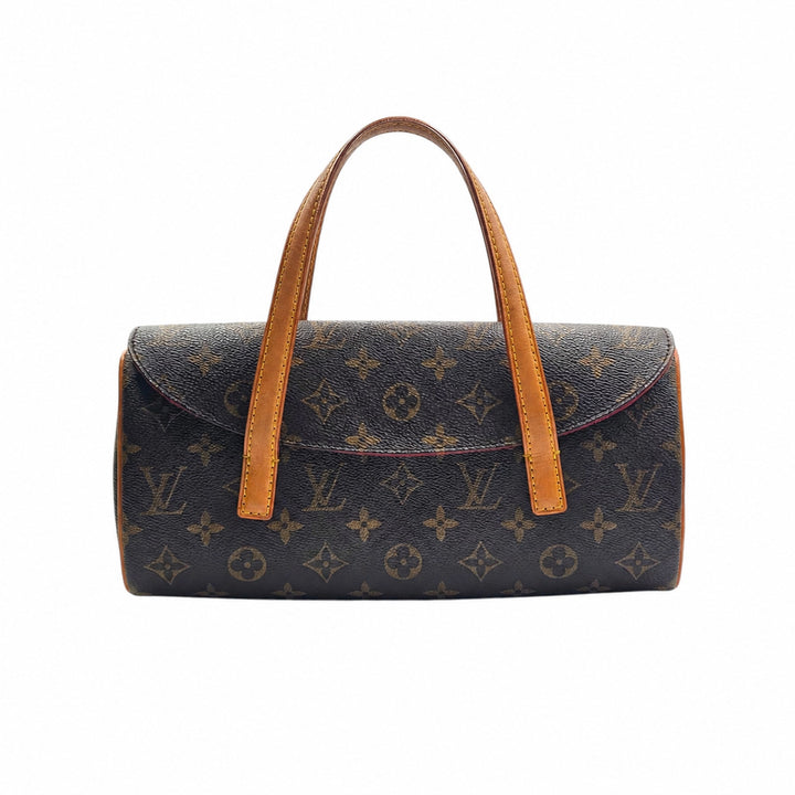 Louis Vuitton Monogram Sonatine Canvas Shoulder Bag Handbag Brown