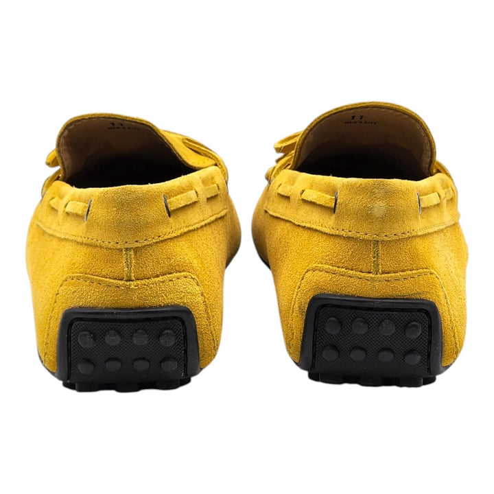 Tod's City Gommino Driving Men's Suede Loafers Yellow UK 11 US 12.5