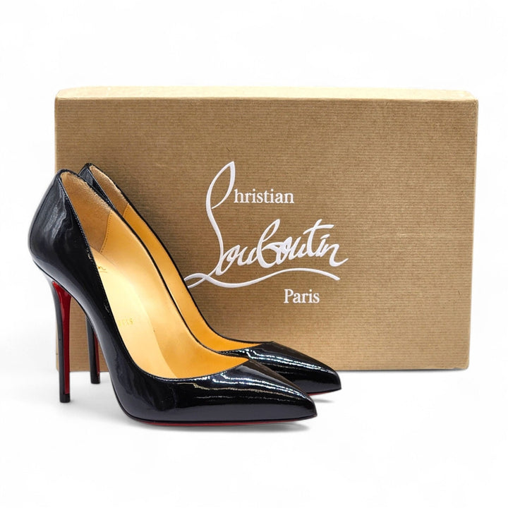 Christian Louboutin Patent Leather Kate 100mm Pumps in Black
