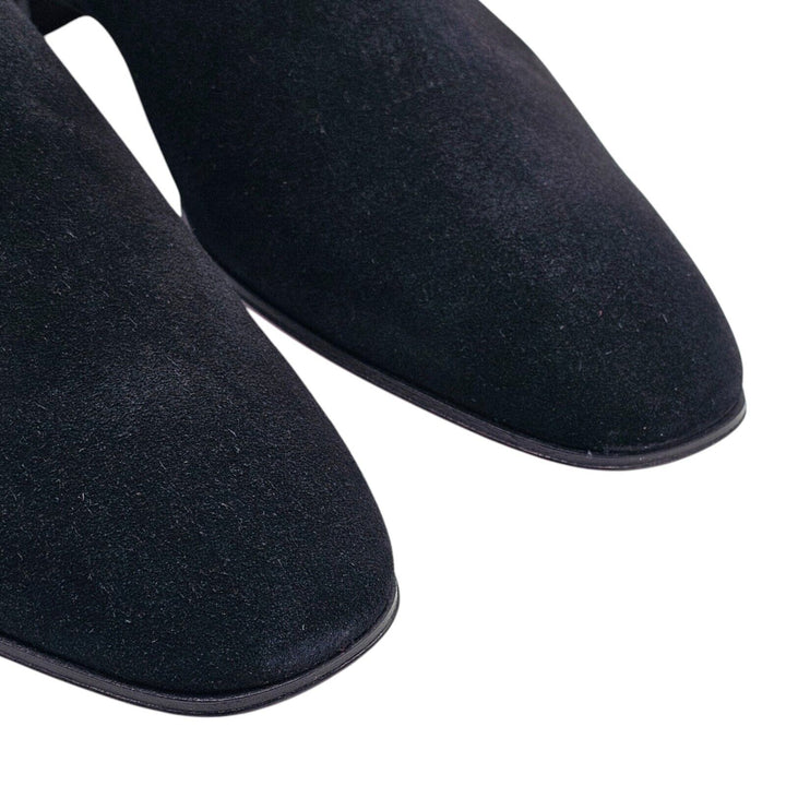 Christian Louboutin So Roadie Flat Suede Boots Black EU 43 US 10