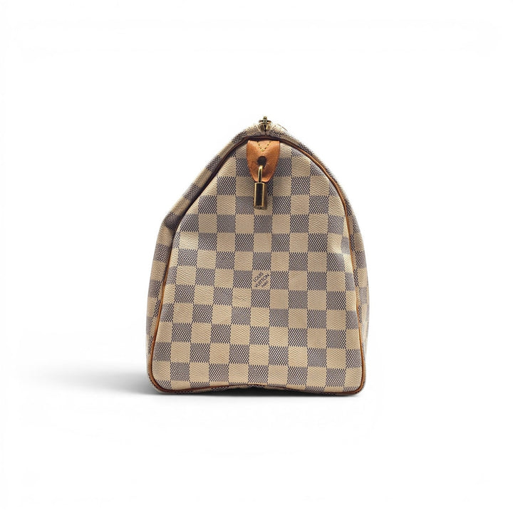 Louis Vuitton Speedy 35 Damier Azur Canvas Top Handle Bag Handbag N41535