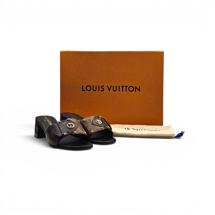 Louis Vuitton LV Frame Mule Monogram Canvas Sandals Brown EU 39 US 9 - NWB