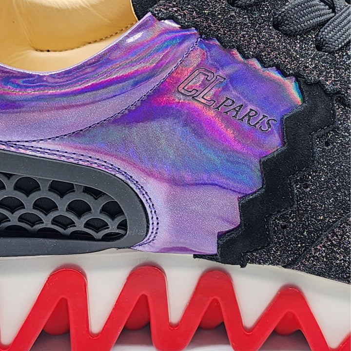 Christian Louboutin Loubishark Glitter Iridescent Sneakers EU 43 US 10