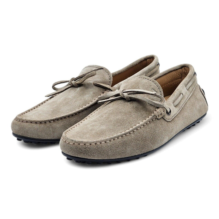 Tod's Driving Shoes City Gommino Suede Loafers Beige US 7 UK 5.5
