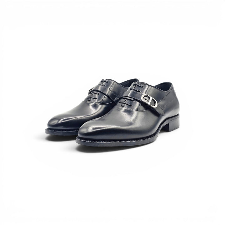 Dior CD Buckle Leather Derby Shoes in Black EU 39 US 6