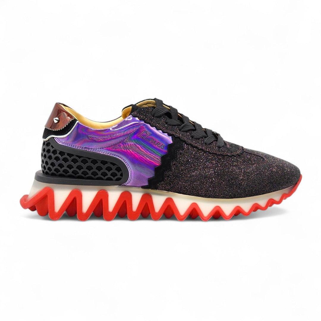Christian Louboutin Loubishark Black Purple Red Men's Sneakers EU 44 US 11