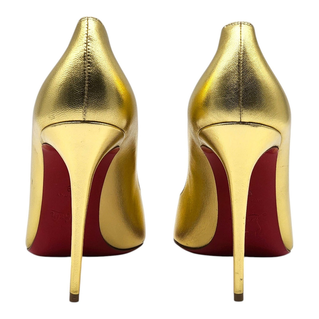 Christian Louboutin Hot Chick Patent Leather Pumps Metallic Gold EU 39 US 8.5