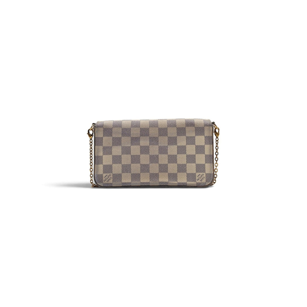 Louis Vuitton Damier Azur Pochette Félicie Chain Shoulder Crossbody Bag