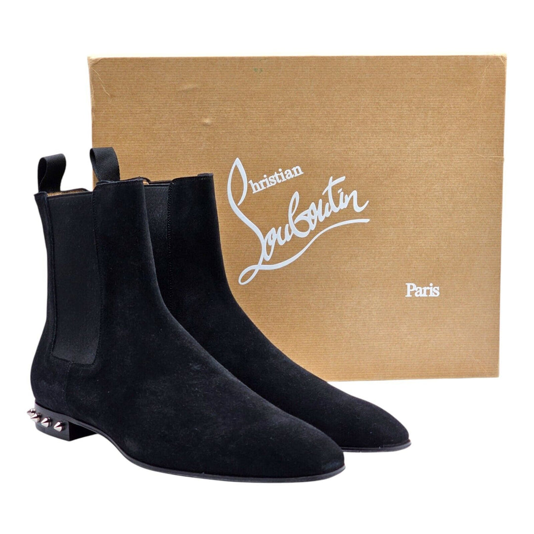 Christian Louboutin So Roadie Flat Suede Boots Black EU 43 US 10