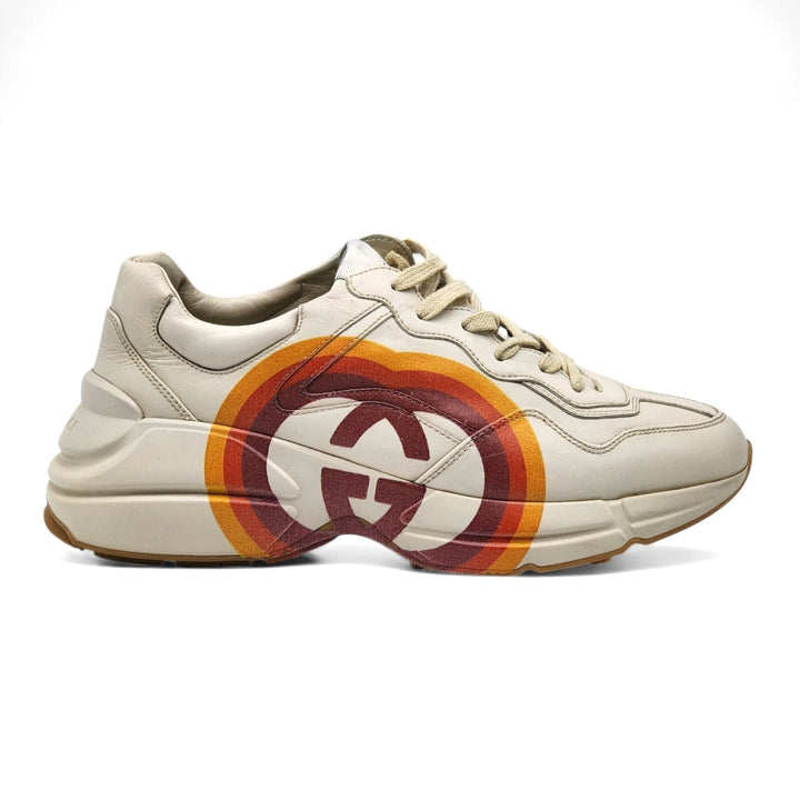 GUCCI Rhyton Interlocking GG Screener Star Leather Sneakers UK 7 US 8