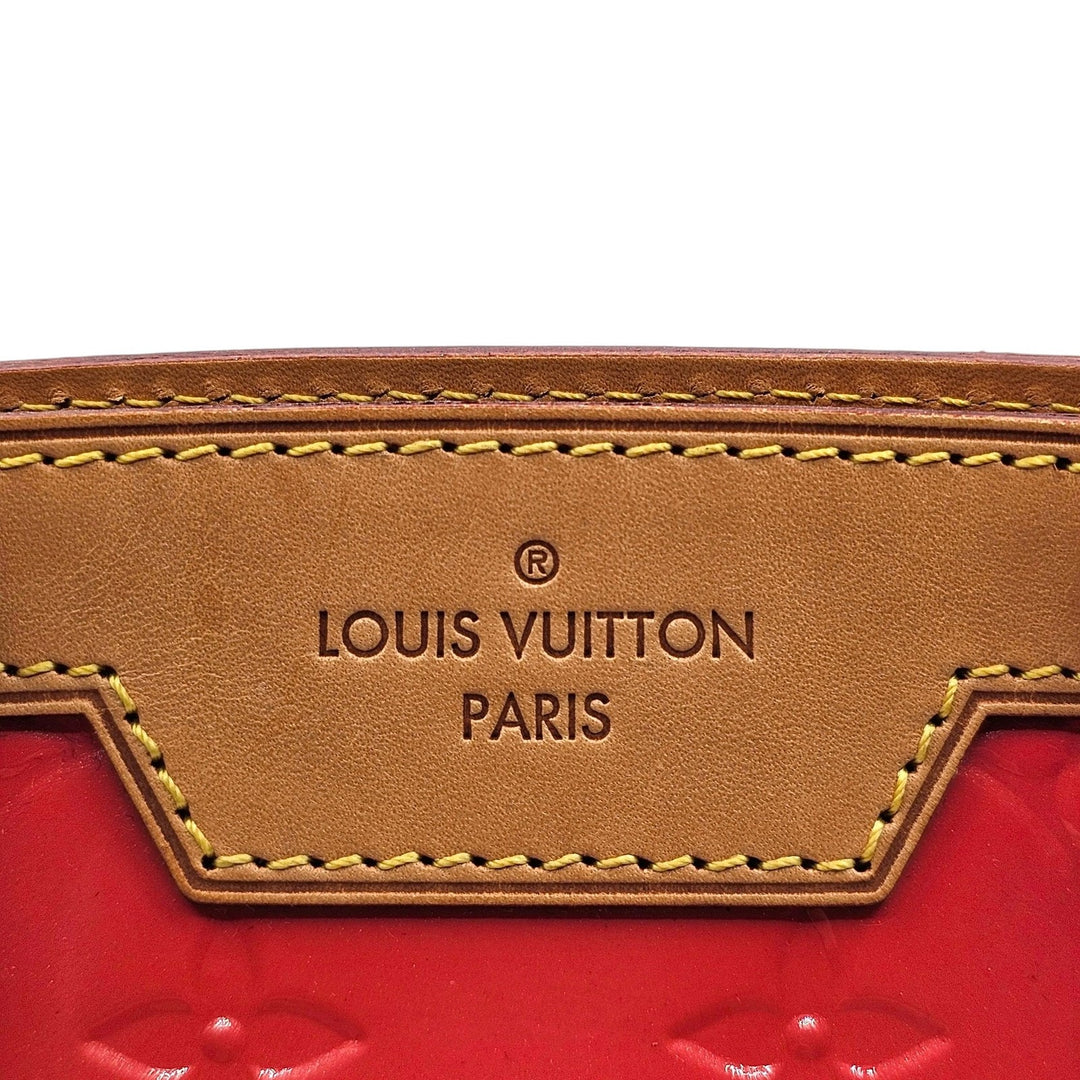 Louis Vuitton 2014 Monogram Vernis Brea MM Coral Red Satchel Shoulder Bag