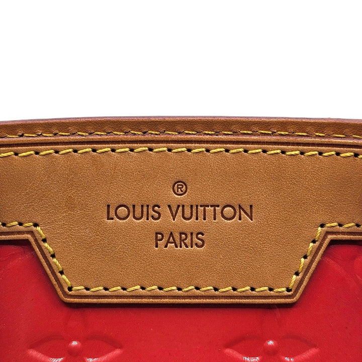 Louis Vuitton 2014 Monogram Vernis Brea MM Coral Red Satchel Shoulder Bag