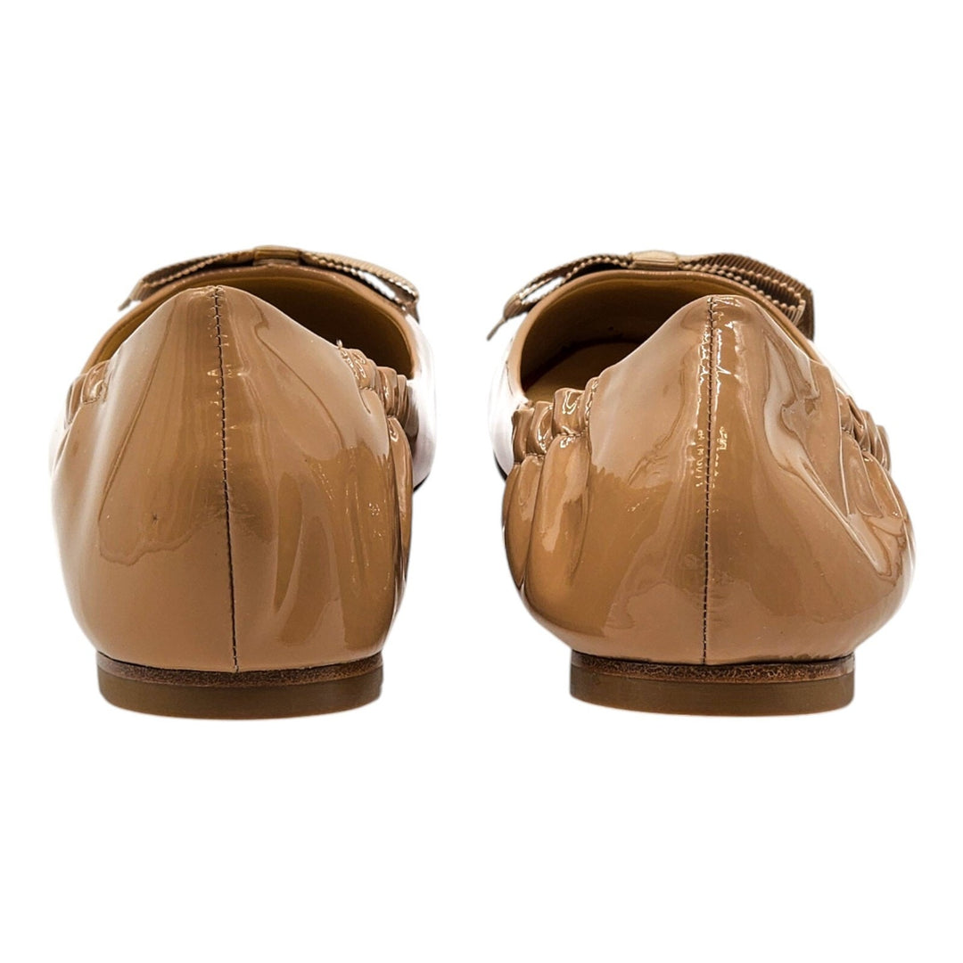 Christian Louboutin Gloriana Flat Patent Leather Ballet Flats Nude EU 40.5 US 10