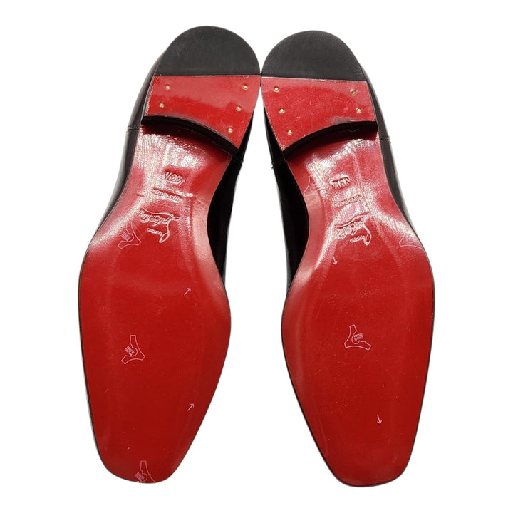 Christian Louboutin Samson Calf Leather Boots Burgundy EU 41 US 8