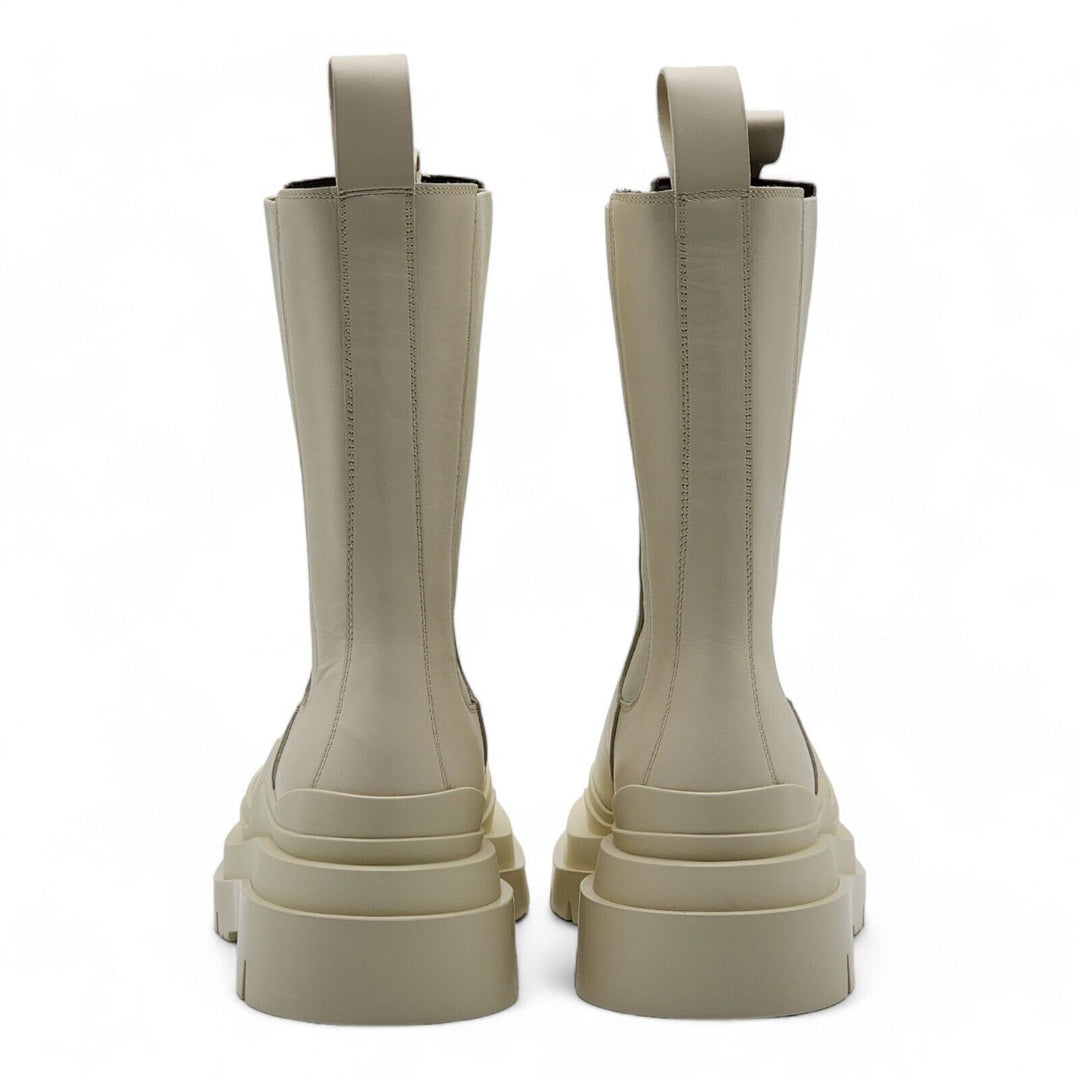 Bottega Veneta Tire Chelsea Boots Leather Sea Salt Ivory EU 36 US 6