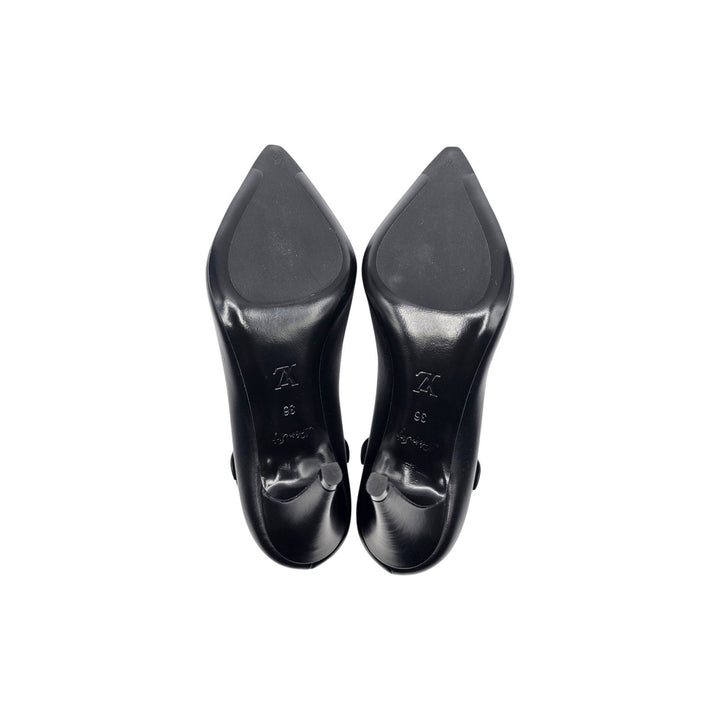 Louis Vuitton Legacy Pumps Black Calf Leather Monogram Strap EU 36 US 6 - NWB