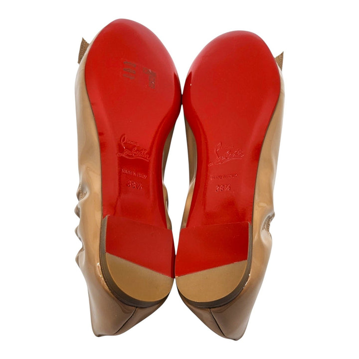 Christian Louboutin Gloriana Leather Ballet Flats Blush Nude EU 38.5 US 8