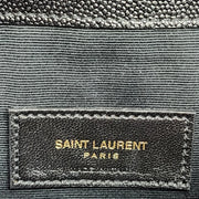 Saint Laurent Uptown Pouch Clutch Bag - Grain de Poudre Leather - Black