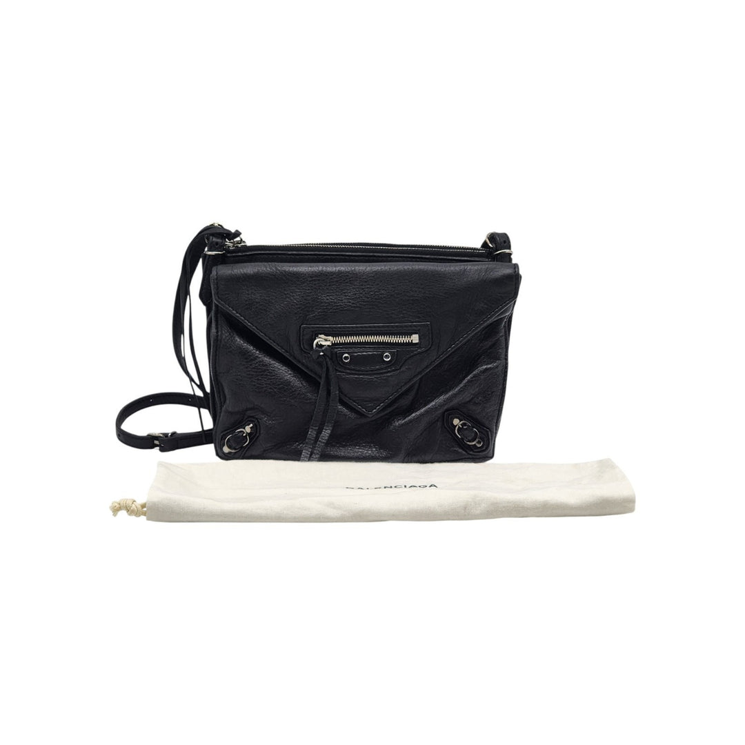 Balenciaga Papier Triple Crossbody Shoulder Bag Black SHW 357321