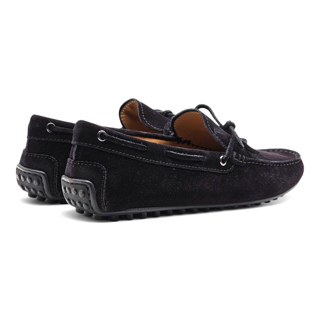 Tod's Driving Shoes City Gommino Suede Loafers Black US 9.5 UK 8.5