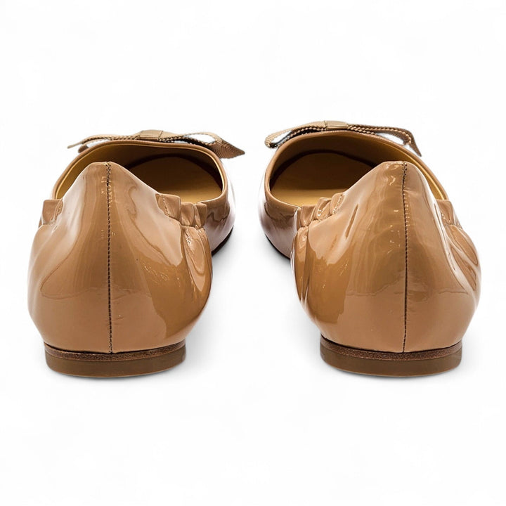 Christian Louboutin Gloriana Flat Patent Leather Ballet Flats Nude EU 42 US 11.5