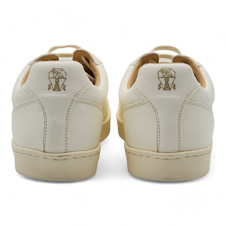 Brunello Cucinelli Deerskin Leather Low Top Sneakers Off White size 40 7US $995