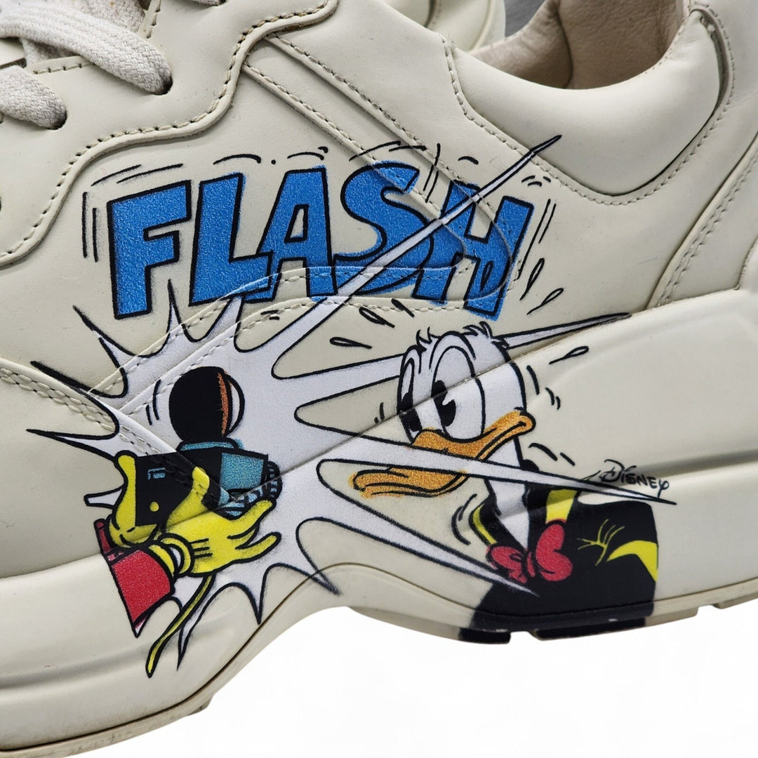 Gucci x Disney Rhyton Donald Duck Flash Sneakers EU 39 US 9W 6M