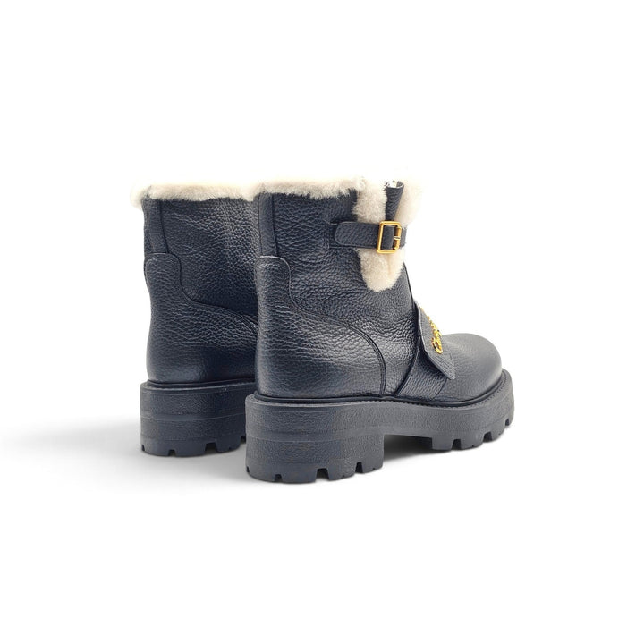 Christian Dior D-Quest Alps Black Leather Shearling Boots EU 36 US 6 NWOB $1800