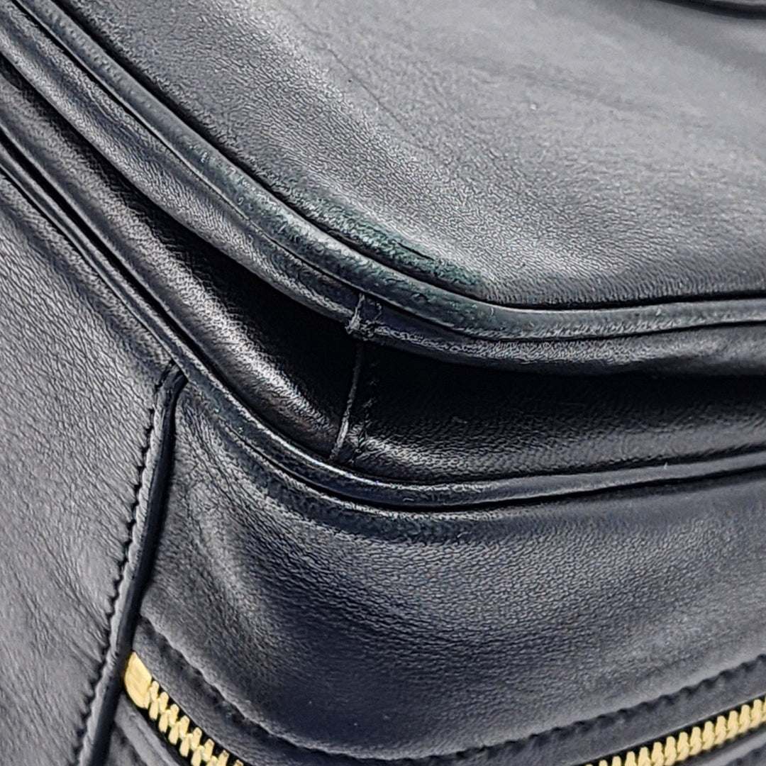 Celine Phoebe Triptyque Leather Shoulder Bag Satchel Black - New $3800