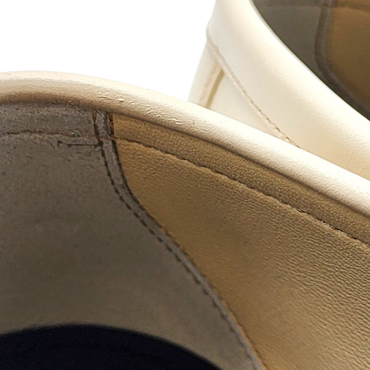 Saint Laurent Le Loafer YSL Monogram Leather Loafers White EU 40 US 10