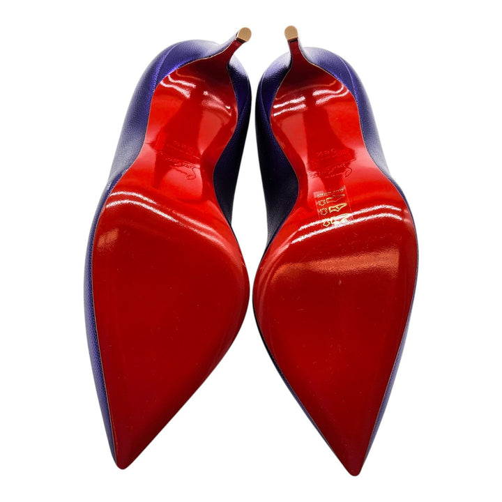Christian Louboutin Hot Chick Leather Pumps 100 Purple EU 38.5 US 8