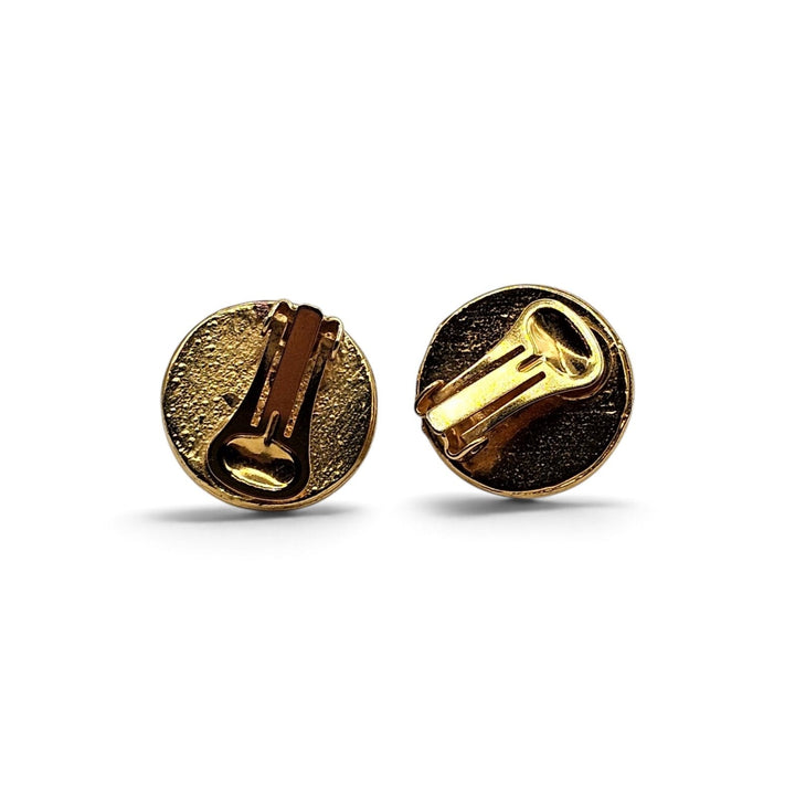 Celine 92 Arc de Triomphe Pearl Clip On Earrings Gold OS Vintage