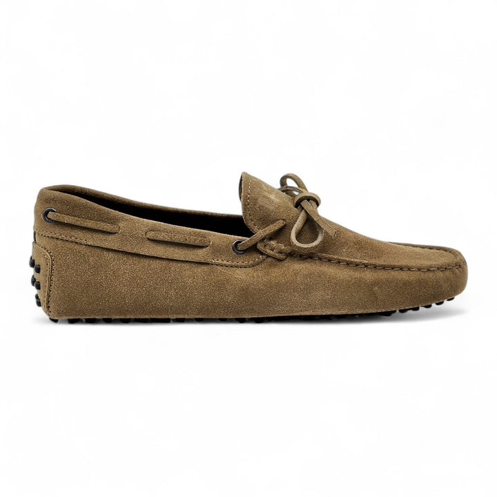 Tod's City Gommino Driving Men's Suede Loafers Taupe UK 7 US 8.5
