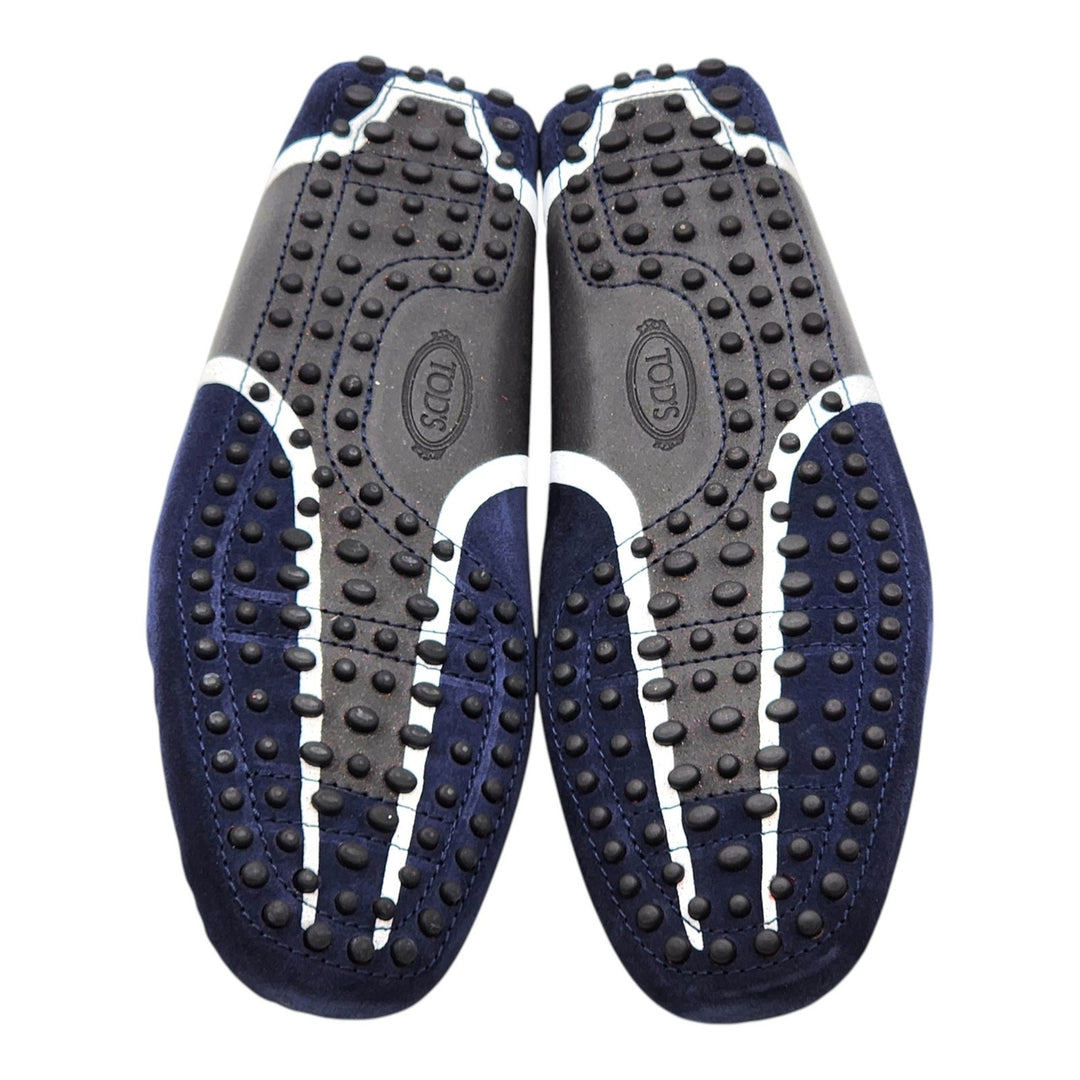 Tod’s for Ferrari Gommino Driving Suede Loafers Blue UK 7 US 8.5
