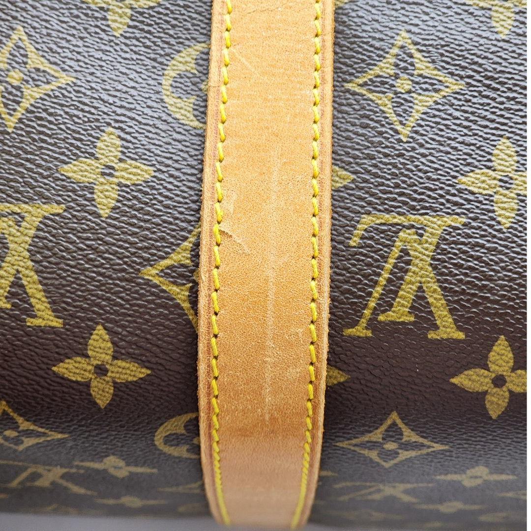 Louis Vuitton Keepall Bandouliere Duffle 45 Brown Canvas