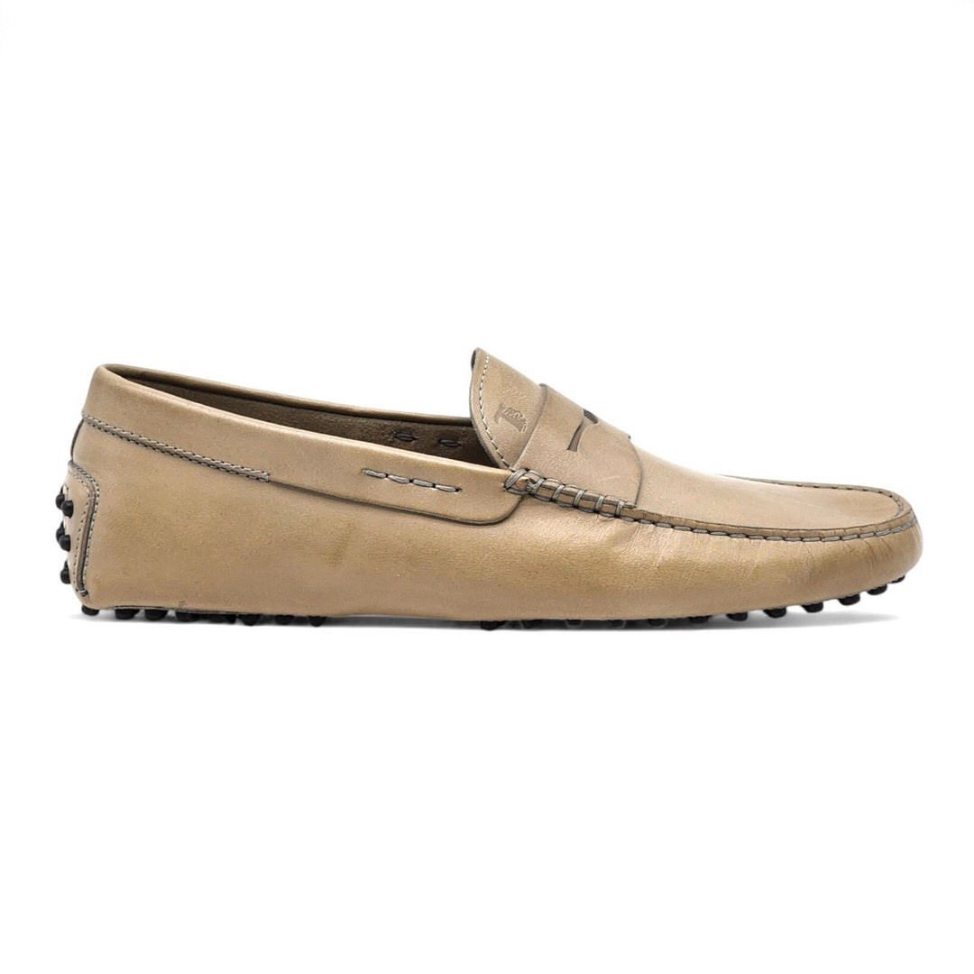 Tod's Driving Shoes City Gommino Men's Leather Loafers Brown US 8.5 UK 7