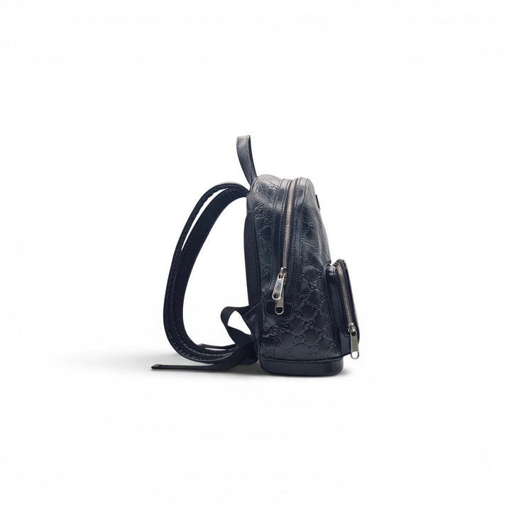 Gucci Guccissima GG Signature Small Day Leather Backpack Unisex 450967 Black