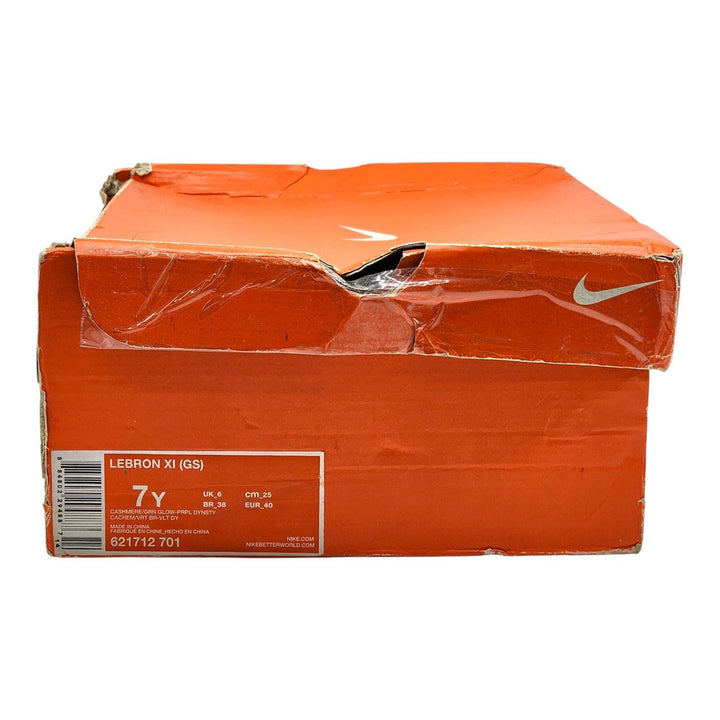 Nike LeBron 11 GS All Star 621712-701 Cashmere Green Glow Shoe EU 40 US 7Y - NWB