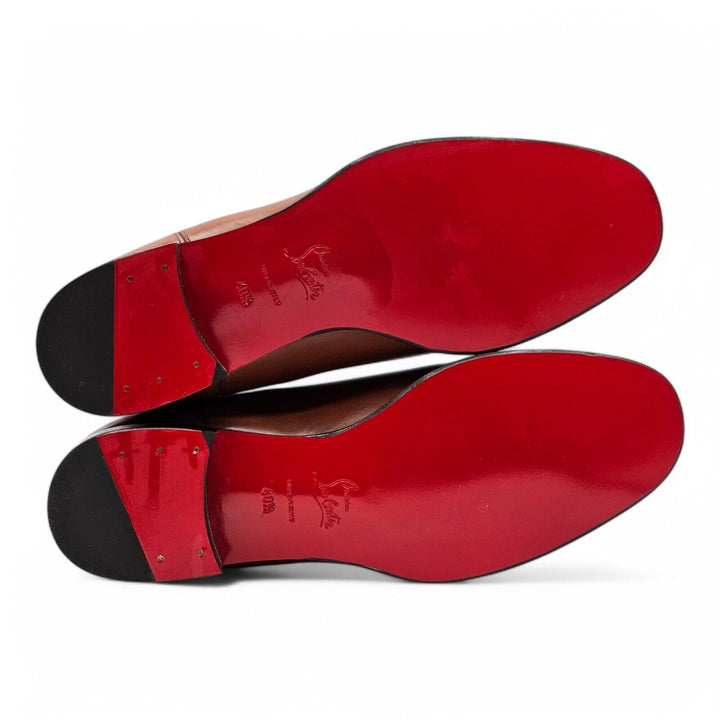 Christian Louboutin Antonio Leather Chelsea Boots Brown EU 40.5 US 7.5 New $1350