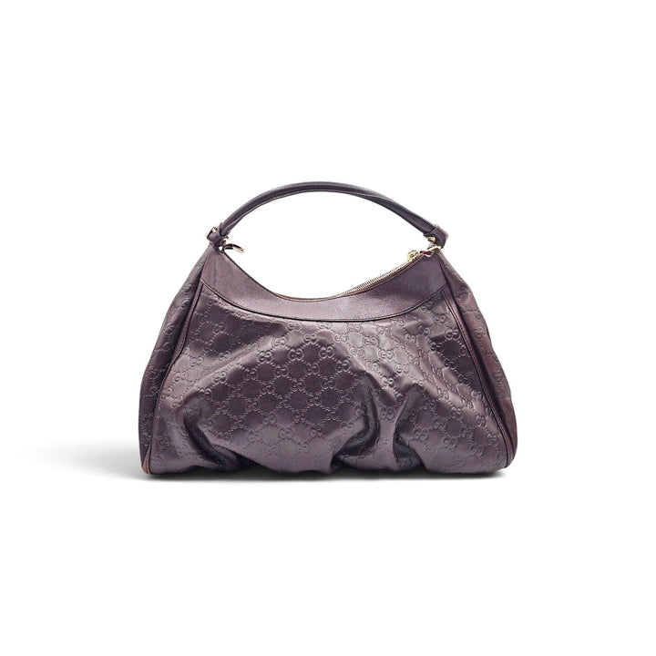 Gucci Abbey D-Ring Guccissima Leather Brown Hobo Shoulder Bag 189833 - Preowned