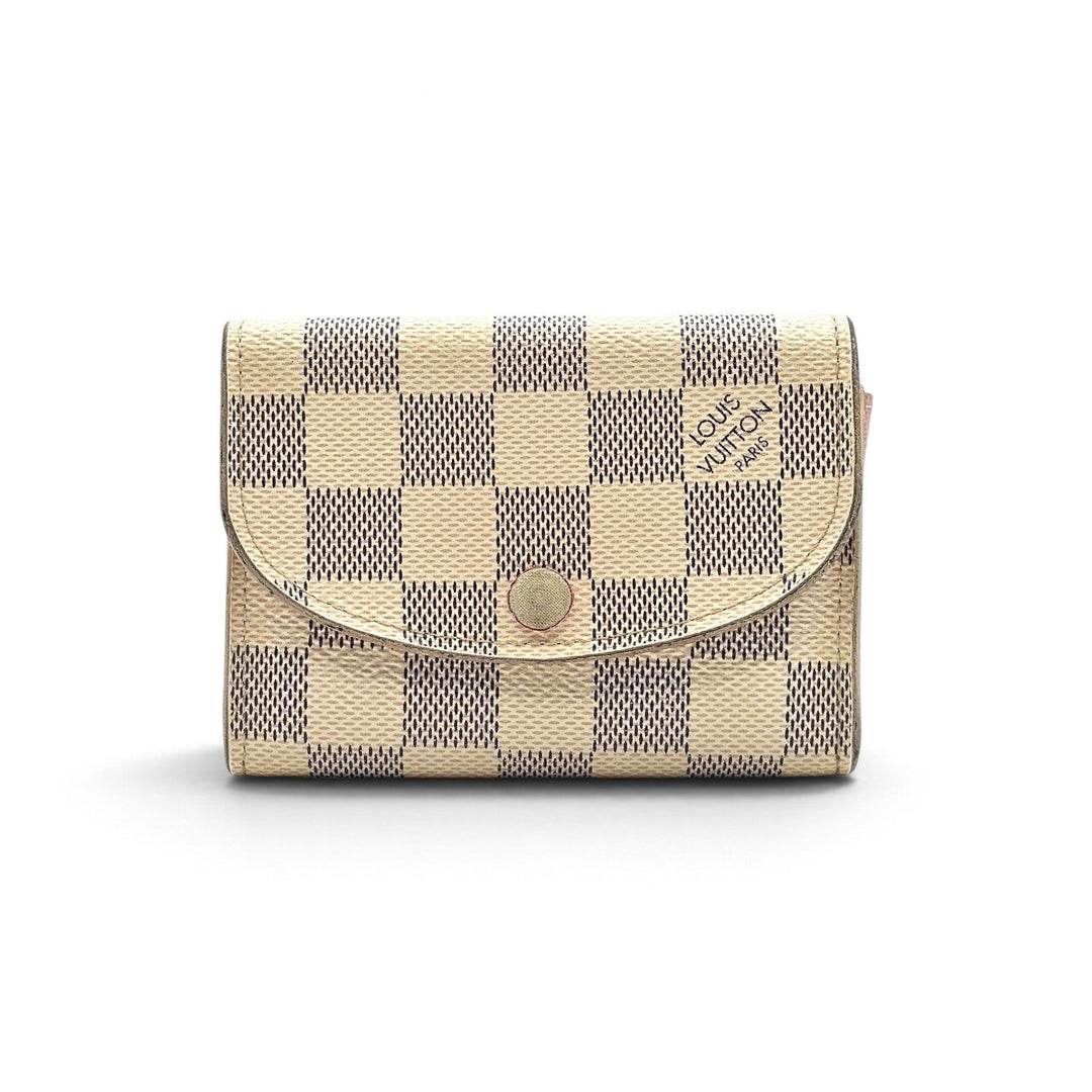 Louis Vuitton Damier Azur Rosalie Coin Purse Wallet Rose Ballerine Pink N61276
