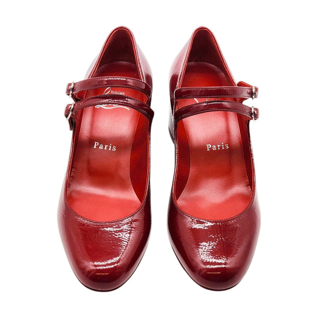 Christian Louboutin Miss Jane Leather Pumps 55mm Red EU 37 US 6.5