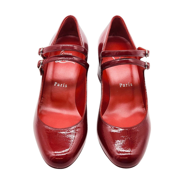 Christian Louboutin Miss Jane Leather Pumps 55mm Red EU 37 US 6.5