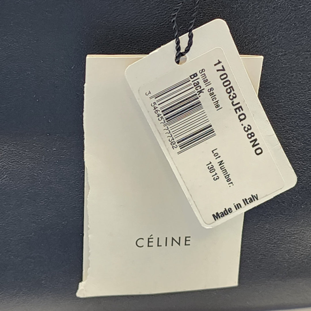 Celine Phoebe Triptyque Leather Shoulder Bag Satchel Black - New $3800