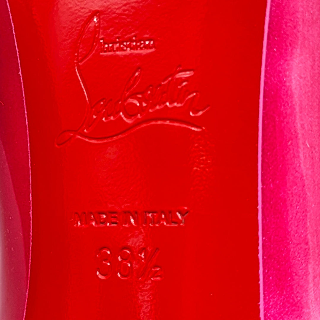 Christian Louboutin Hot Chick Patent Leather Pumps Hot Pink EU 38.5 US 8